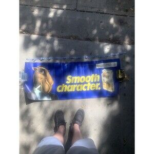 Vintage 1970s-80s Camel Joe Smooth Character Advertising Plastic Sign USA 47x18